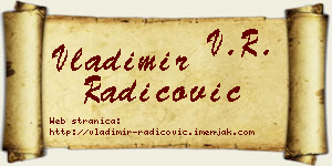 Vladimir Radicović vizit kartica
